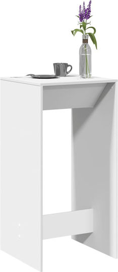 Wood Table Bar Wooden White 51x50x103.5cm