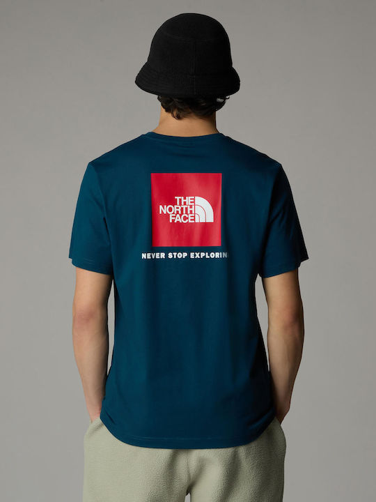 The North Face Ανδρικό T-shirt Κοντομάνικο Midnight Petrol, Tnf Red