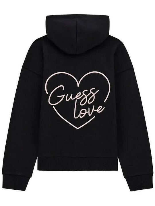 Kids Cardigan Sweatshirt With Hood Black Ls Active Top