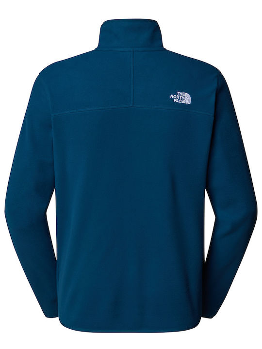 The North Face Herren Shirt Ausschnitt mit Reißverschluss Petrol Blau