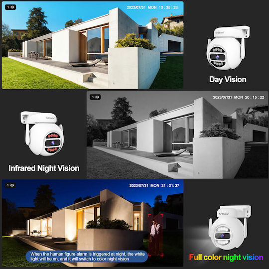 Sricam Surveillance System 4 Cameras Wireless Cameras IP 5MP with Recorder NVR