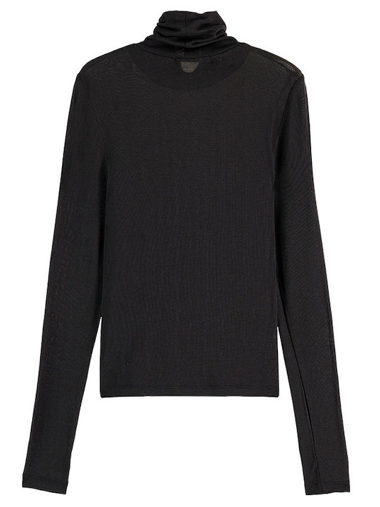 Scotch & Soda Women's Long Sleeve Sweater Turtleneck black