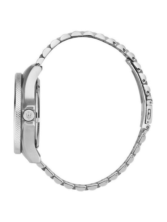 Maserati Sfida Ανδρικό Ρολόι 44mm Μπαταρίας με Ασημί Μεταλλικό Μπρασελέ