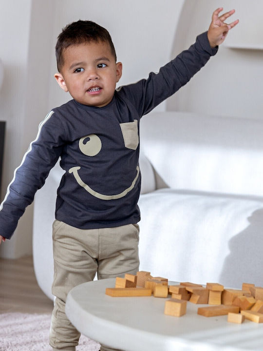 Kinderhemd Langarm Grey