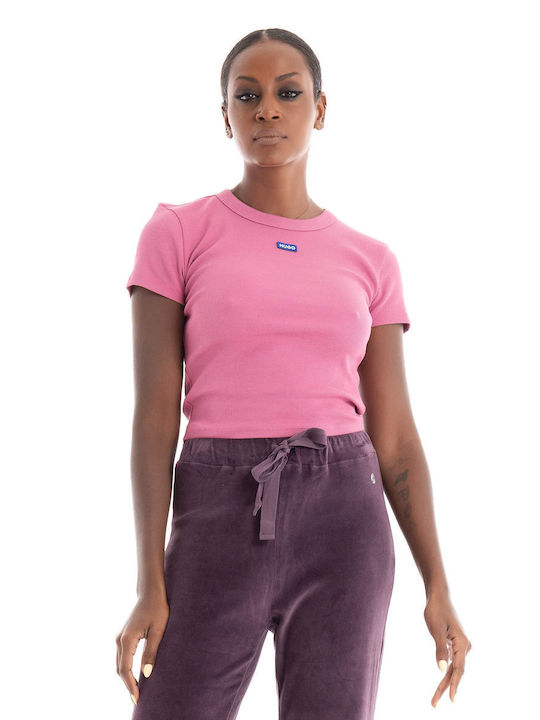 Hugo Boss Γυναικείο Crop T-shirt Hot Pink