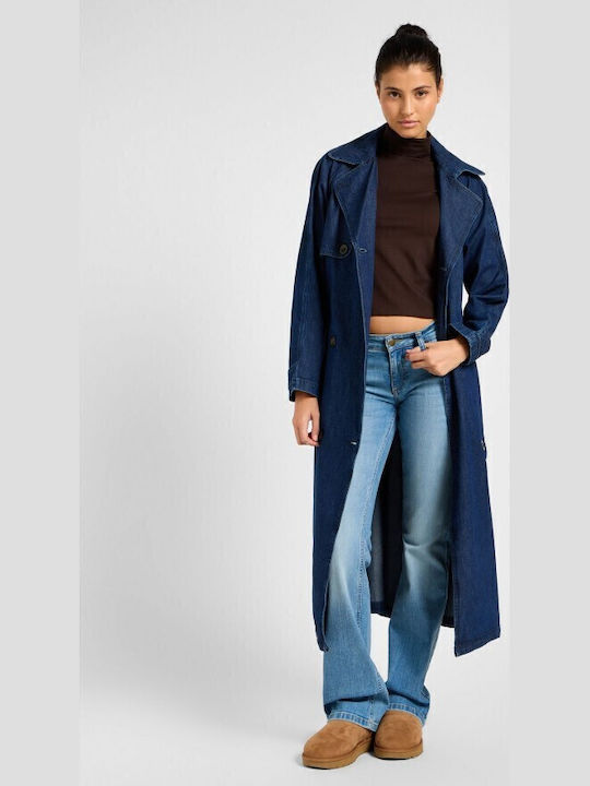 Damen Crop Top Baumwolle Rollkragenpullover Langarm Braun