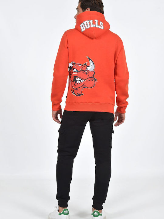 Clever Men's Sweatshirt with Hood RED