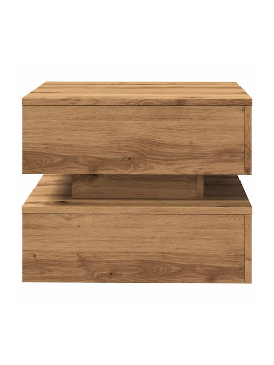 Square Side Table Wooden Artisian Oak 50x50x40cm