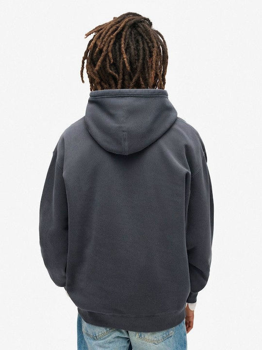 Graphic Sweatshirt with Hood Gray