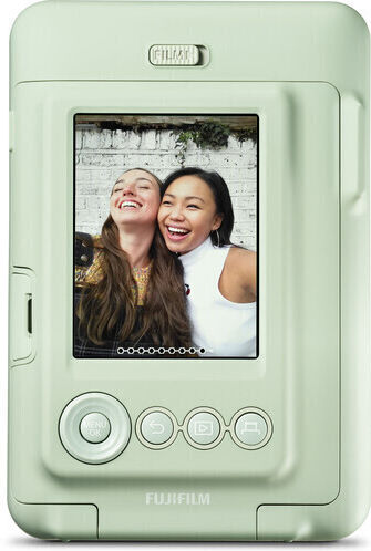 Fujifilm Instax Mini LiPlay Analoge Kamera + 1x10 Blatt Papier und Magnetischer Rahmen Akyta Grün