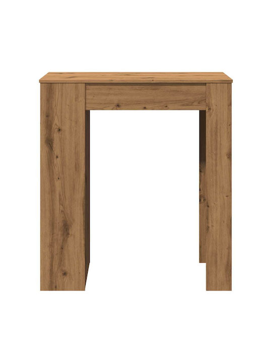 Vidaxl Bar Table Oak Rails 95x47x103.5cm Processed Wood 1 Piece Brown
