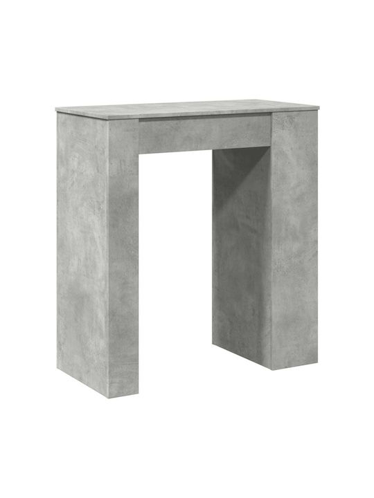Vidaxl Bar Table with Shelves Gray 95x47x103.5cm Engineered Wood 1 Piece Gray