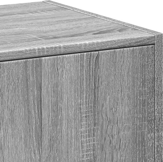 Vidaxl Συρταριέρα Γενικής Χρήσης Γκρι Sonoma 40x41x77,5cm Επεξ Ξύλο 1 Τεμ Γκρι