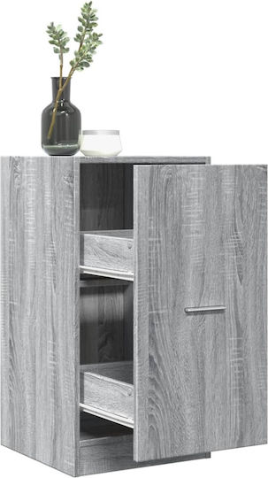 Vidaxl Συρταριέρα Γενικής Χρήσης Γκρι Sonoma 40x41x77,5cm Επεξ Ξύλο 1 Τεμ Γκρι