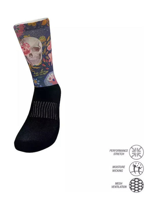Desocks Κάλτσες Skull Flowers Printed Performance Xl 45-48