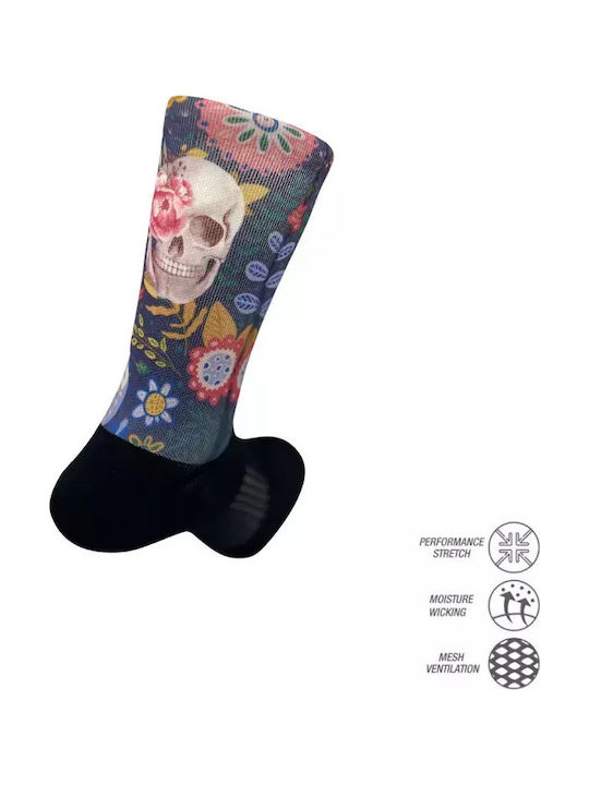Desocks Κάλτσες Skull Flowers Printed Performance M 38-41