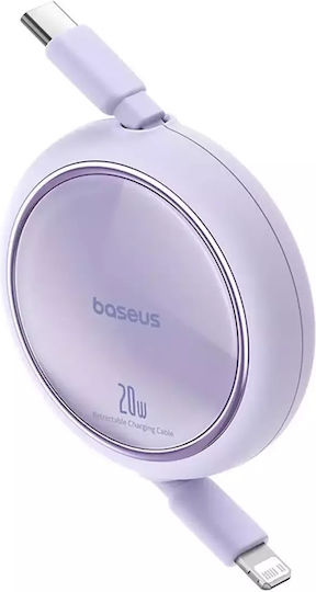 Baseus Retractable USB-C to Lightning Cable 20W Μωβ 1m (P10364501511-00)