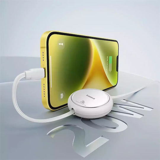 Baseus Ausziehbar USB-C zu Lightning Kabel 20W Weiß 1m (P10364501211-00)