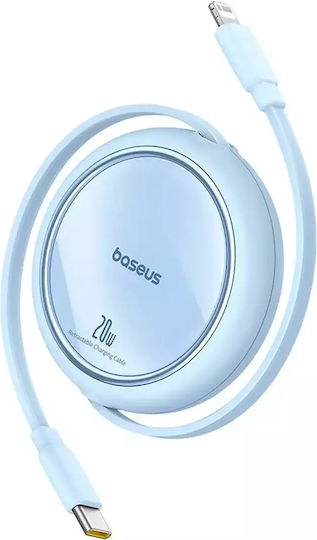 Baseus Free2pull Retractable USB-C to Lightning Cable 20W Μπλε 1m P10364501311-00