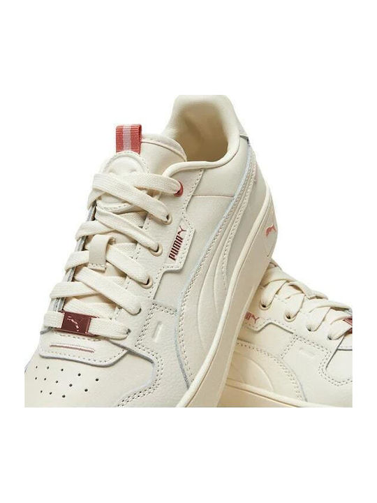 Carina Street Lux Damen Flatforms Sneakers Ecru