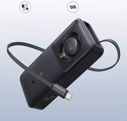 Baseus Free2Pull Power Bank 10000mAh 30W με Θύρα USB-C Μαύρο