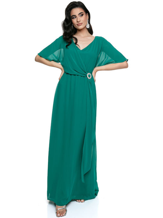 RichgirlBoudoir Summer Maxi Dress for Wedding / Baptism Green