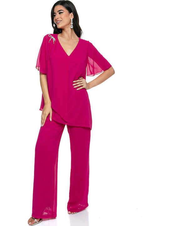 Damen Fuchsie Set mit Hose