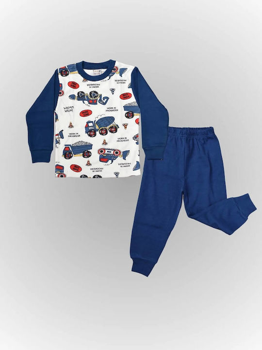 Esthisis Pijama pentru copii De iarnă De bumbac Blue