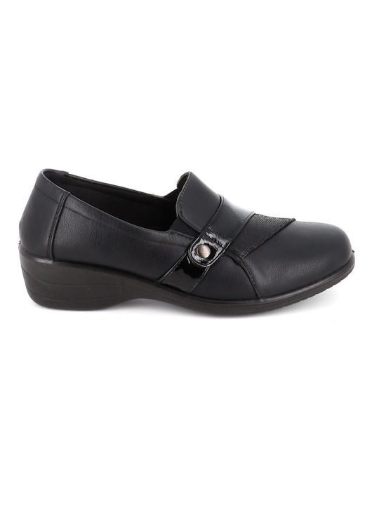 B-Soft Leather Women's Moccasins in Black Color