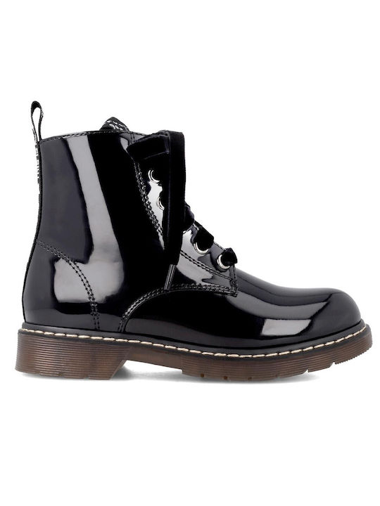 Garvalin Kids Patent Leather Boots Black