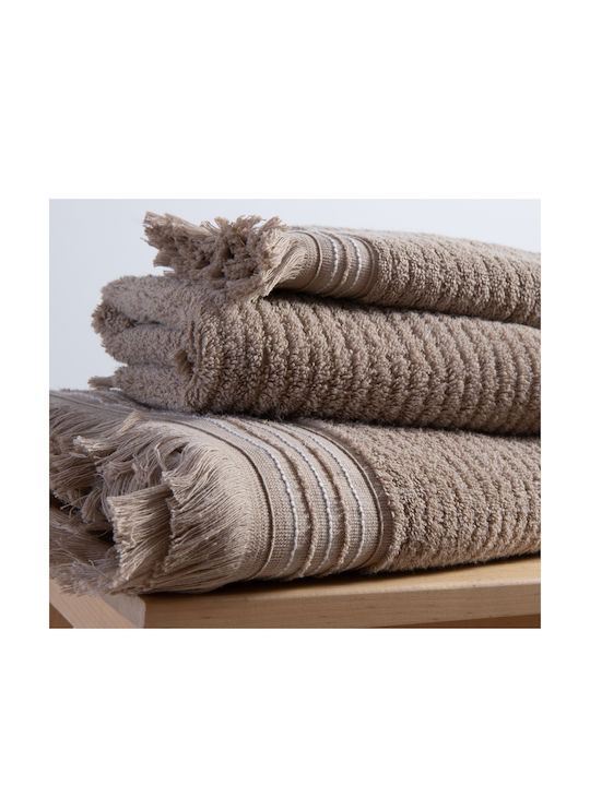 Nef-Nef Homeware Bath Towel Satti 70x140cm. Beige Weight 500gr/m²