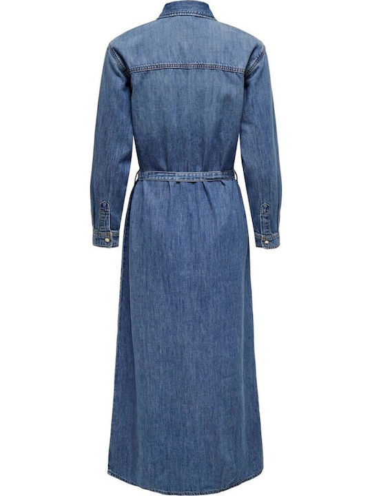 Trudy Maxi Σεμιζιέ Φόρεμα Τζιν Light Blue
