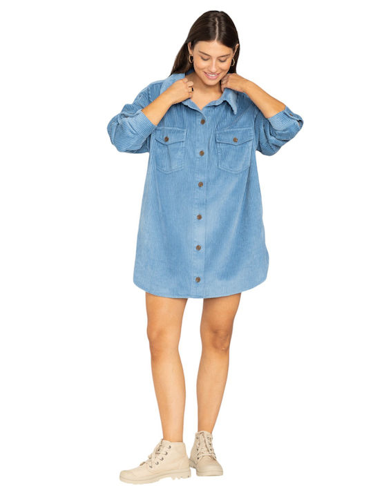 Dress Mini Σεμιζιέ Φόρεμα Blue