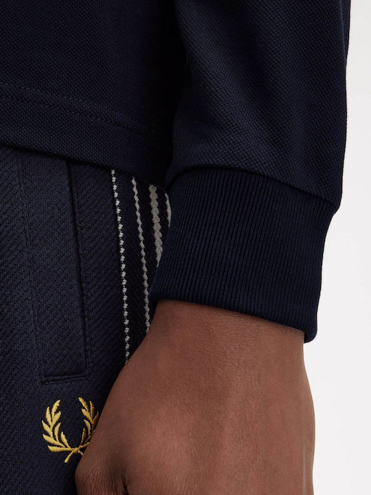 Polo Langarm Herrenbluse Blau