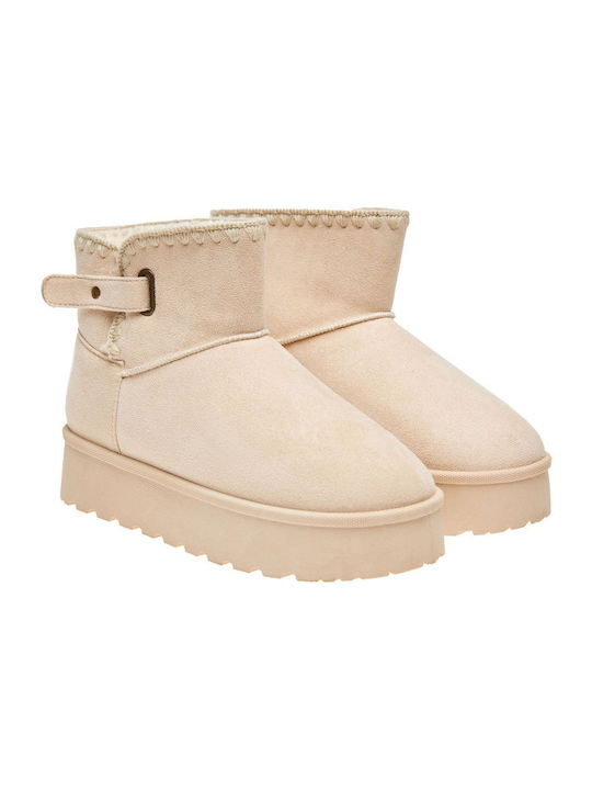 Funky Buddha Damen Knöchelstiefel Beige