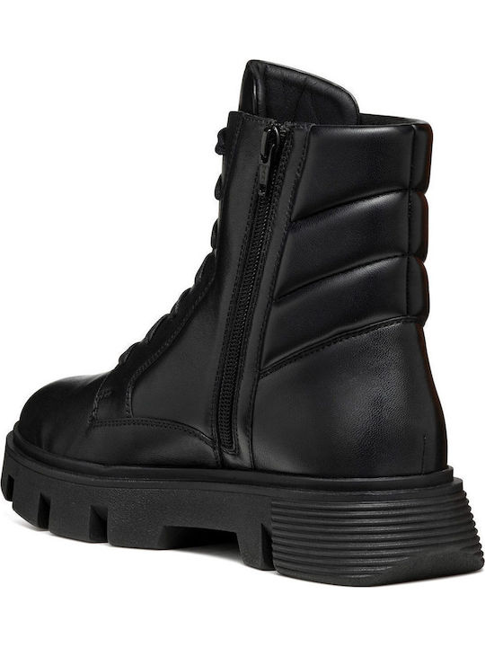 D Vilde Leather Women's Ankle Boots Black