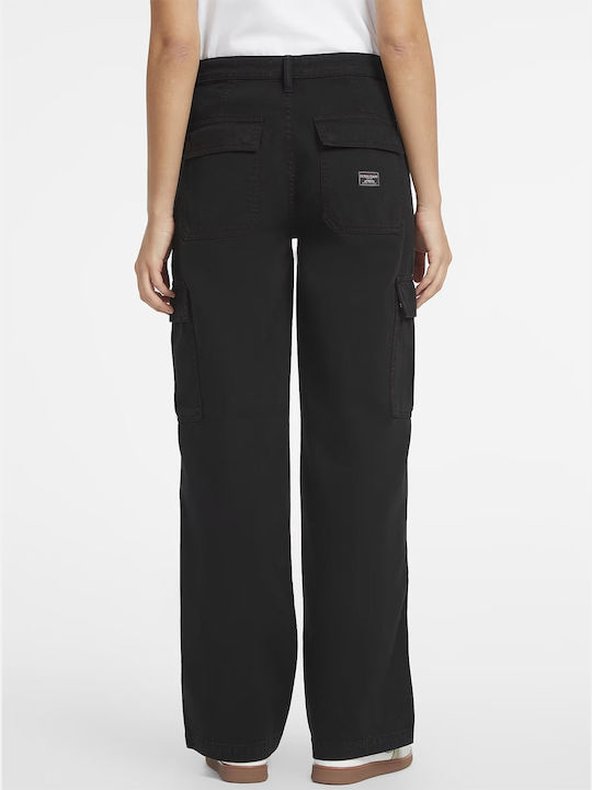 Guess Women's Cotton Cargo Trousers Black