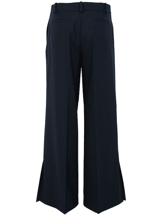 Pinko Damen Stoff Hose Schlag Gestreift Blue