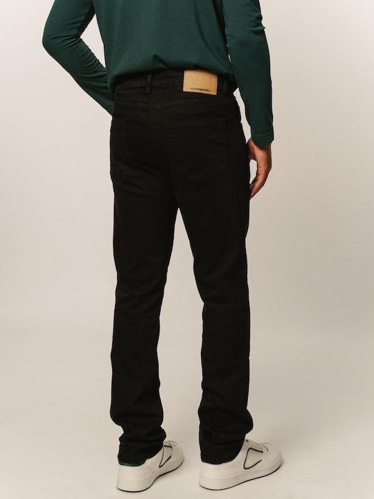 Men's Elastic Jeans Pants Black MP-D-JNS-W24-026-Black