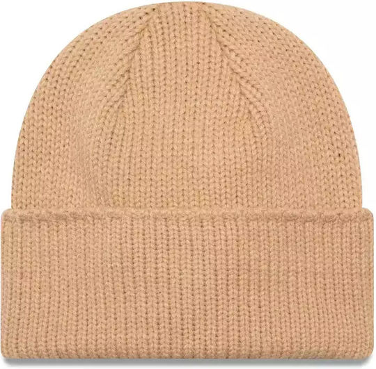 Beanie Unisex Beanie Knitted in Beige color
