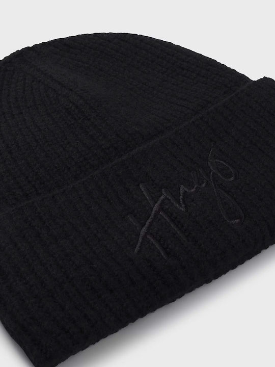 Beanie Γυναικείος Σκούφος Πλεκτός σε Μαύρο χρώμα