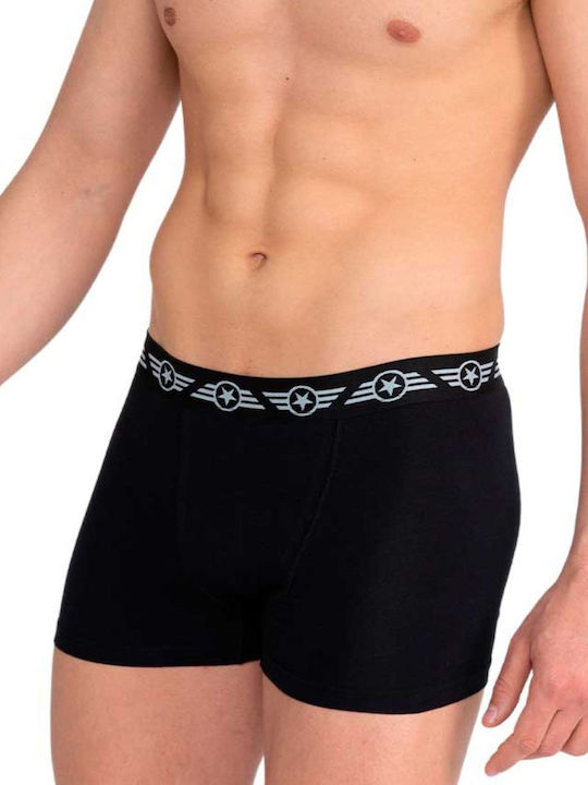 Nina Club Herren Boxershorts Μαύρο-αστέρι 1Packung