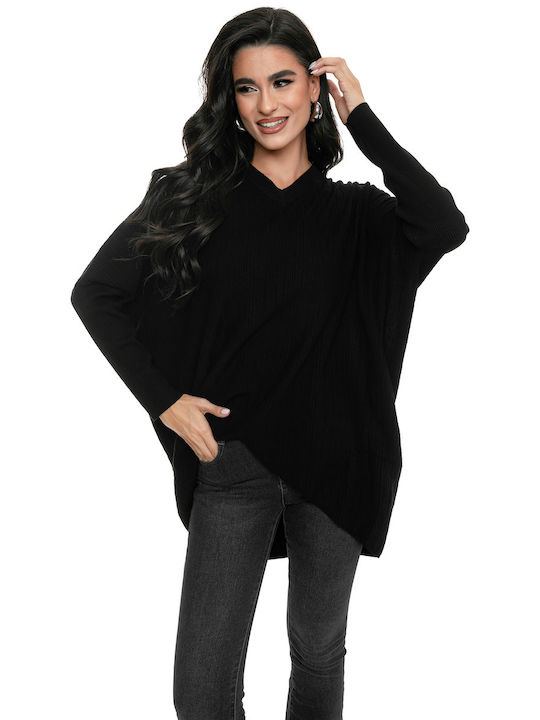 RichgirlBoudoir Women's Long Sleeve Sweater Black