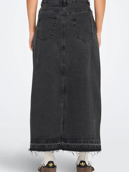 Only Maxi Skirt Polka Dot Washed Black