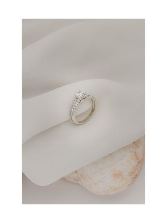 Themelidis Jewels Single Stone from White Gold 14K