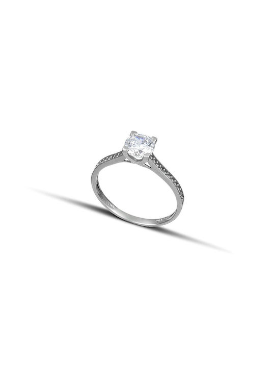 Themelidis Jewels Единичен камък от Бяло злато 18K с Диамант