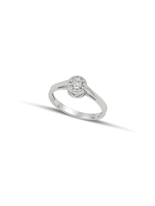 Themelidis Jewels Единичен камък от Бяло злато 18K с Диамант