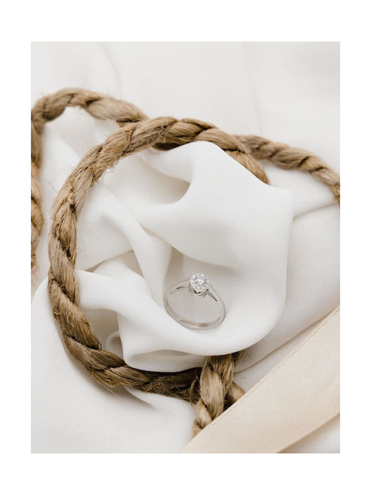 Themelidis Jewels Единичен камък от Бяло злато 18K с Диамант