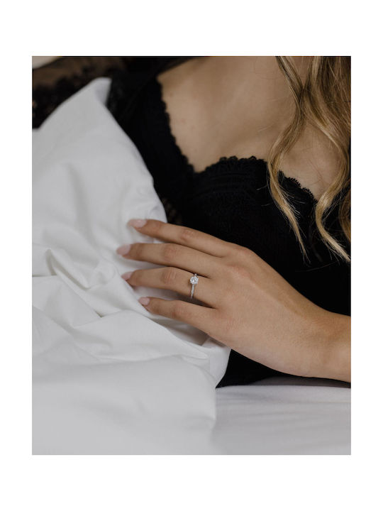 Themelidis Jewels Единичен камък от Бяло злато 18K с Диамант