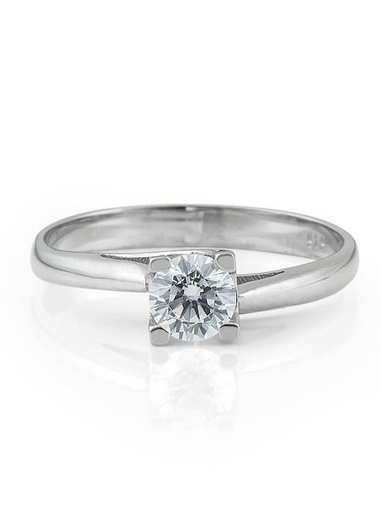 Themelidis Jewels Единичен камък от Бяло злато 18K с Диамант